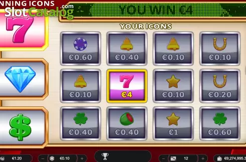 Win screen. Scratchy Spins slot