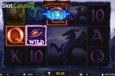 Win screen. Dragons! (Spinoro) slot
