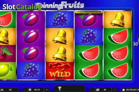 Game screen. Spinning Fruits (Spinoro) slot