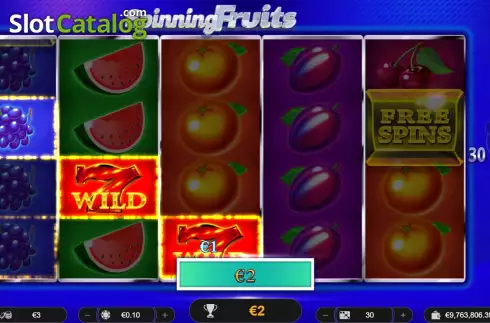Bildschirm3. Spinning Fruits (Spinoro) slot