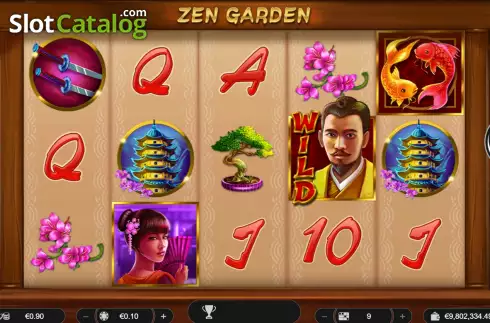 Game Screen. Zen Garden slot