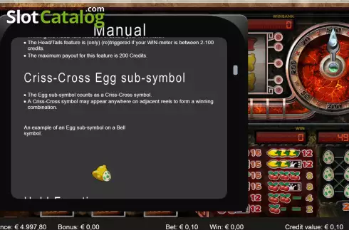 Criss Cross Egg sub symbol screen. Jurassic Classic slot