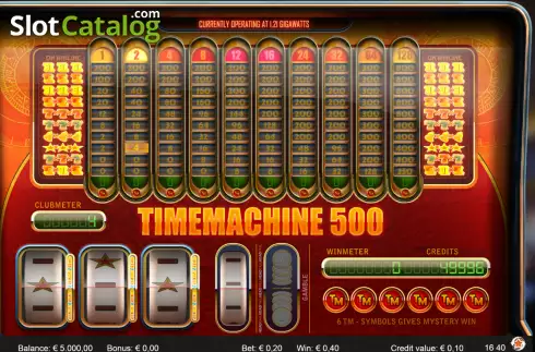 Win screen 2. TimeMachine500 slot