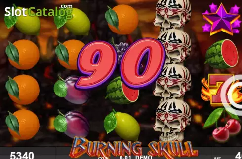 Win screen 3. Burning Skull slot