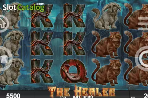 Game screen. The Healer slot
