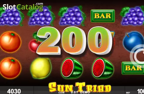 Win screen 2. Sun Triad slot