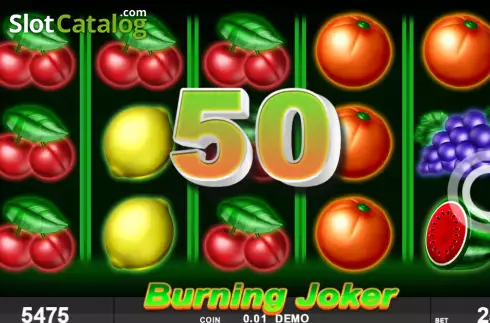 Win Screen. Burning Joker slot