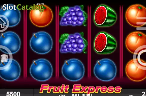 Game screen. Fruit Express (Spinthon) slot
