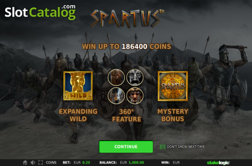 Game features. Spartus slot