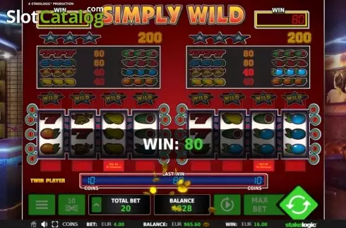Win Screen. Simply Wild (StakeLogic) slot