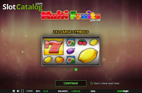 Bildschirm2. Multi Fruits Quattro slot