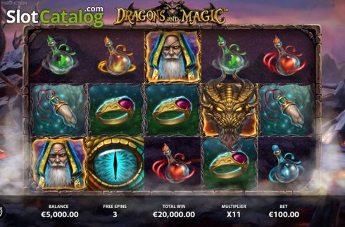 Free Spins 1. Dragons And Magic slot