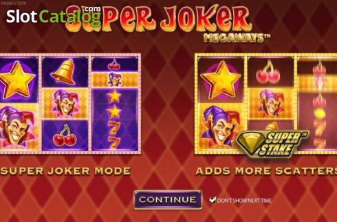 Start Screen. Super Joker Megaways slot