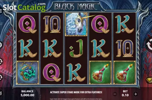 Game Screen. Black Magic (StakeLogic) slot
