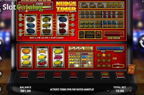 Win Screen 2. Nudge Timer Arcade slot