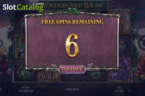 Bildschirm8. Wonderland Wilds slot