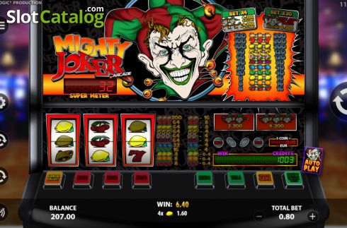 Win screen 2. Mighty Joker Arcade slot