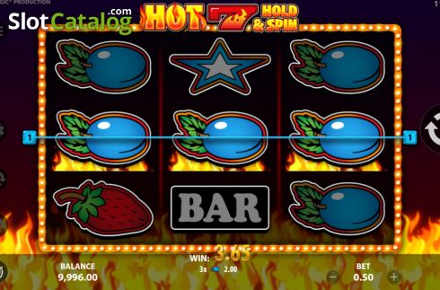Win Screen 1. Hot 7 Hold and Spin slot