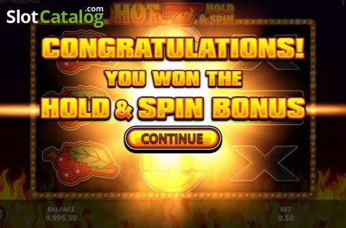 Ecran7. Hot 7 Hold and Spin slot