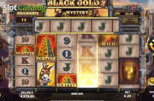 Schermo7. Black Gold 2 Megaways slot
