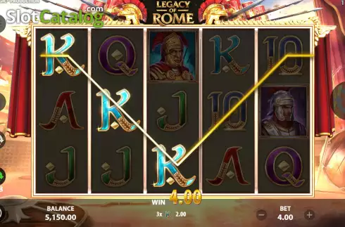 Win Screen 2. Legacy of Rome slot