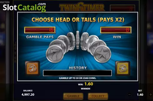 Gamble Double Up Risk Game Screen. Twin6Timer slot