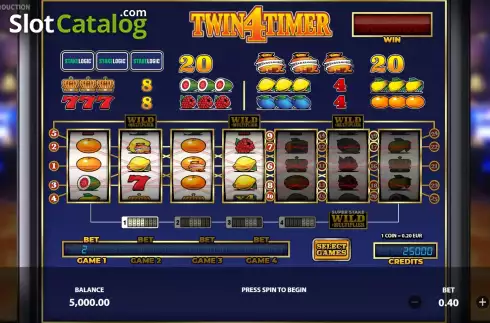 Game Screen. Twin4Timer slot