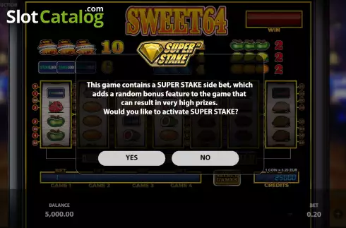 Bonus Bet Screen. Sweet64 slot
