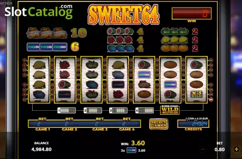 Win Screen 3. Sweet64 slot