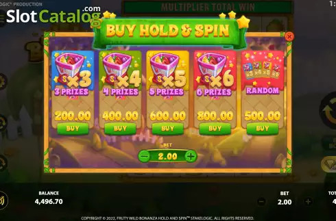 Buy Feature Menu. Fruity Wild Bonanza Hold and Spin slot