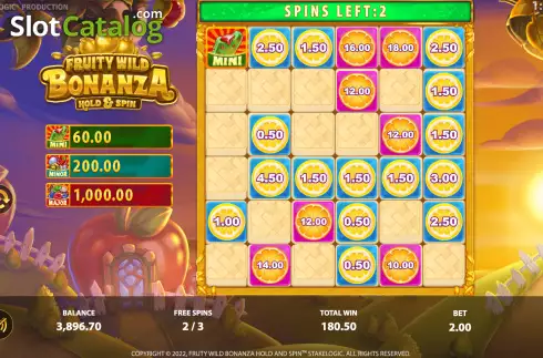 Free Spins 2. Fruity Wild Bonanza Hold and Spin slot
