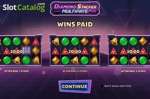 画面2. Diamond Stacker Multipays カジノスロット