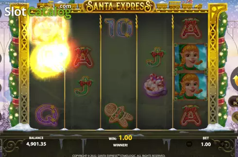 Win Screen. Santa Express slot