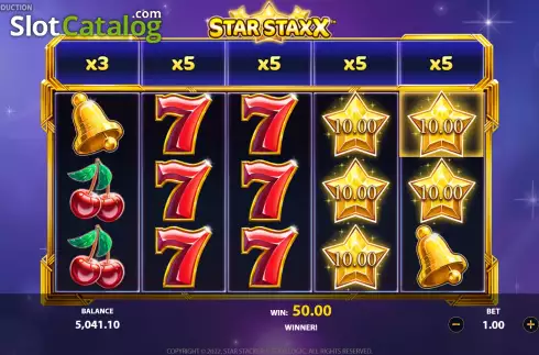Win Screen 2. Star Staxx slot
