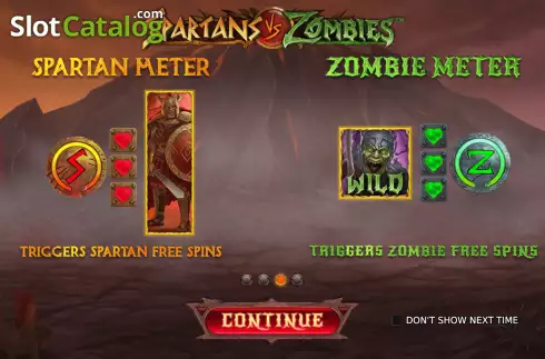 Bildschirm2. Spartans vs Zombies slot