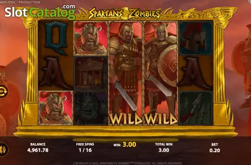 画面6. Spartans vs Zombies カジノスロット