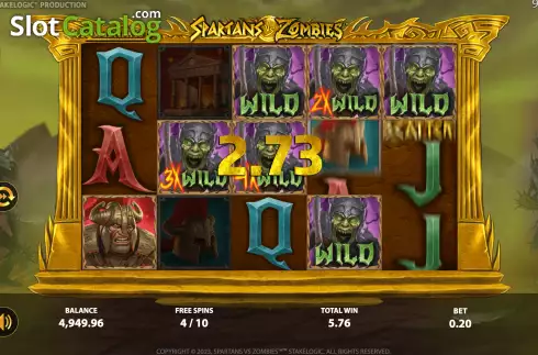 Free Spins 5. Spartans vs Zombies slot