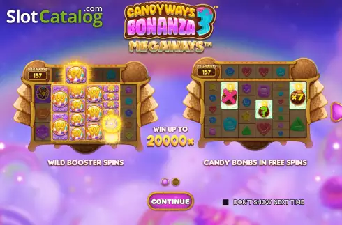 Start Screen. Candyways Bonanza 3 slot