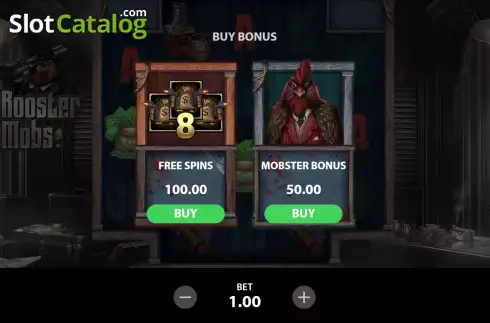Buy Feature Screen. Rooster Mobs slot