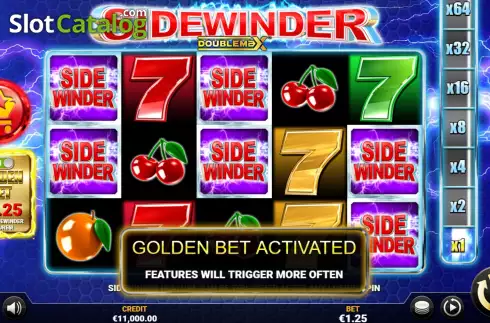 Gameplay Screen. Sidewinder DoubleMax slot