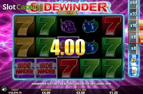 画面7. Sidewinder DoubleMax カジノスロット