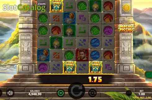 Free Spins Win Screen. The Secret of Machu Picchu slot
