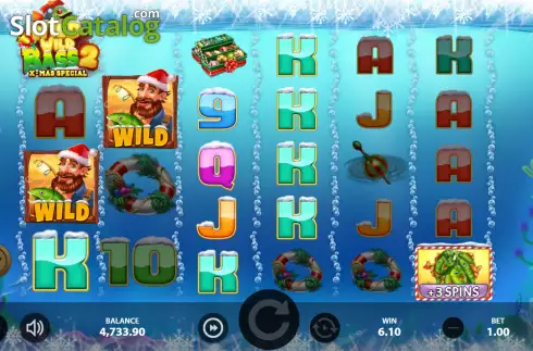 Free Spins Win Screen. Wild Wild Bass 2 X-Mas Special slot