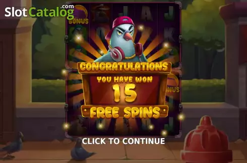 Free Spins Win Screen 2. Pigeon Hut slot