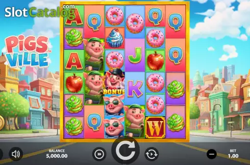 Game Screen. PigsVille slot