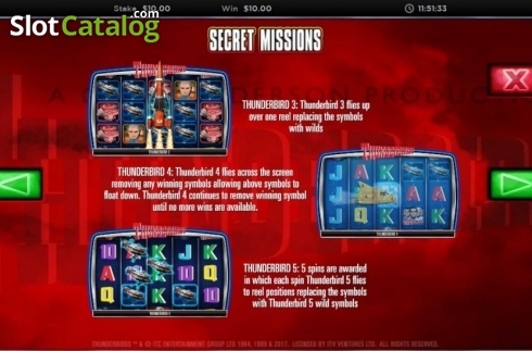 Secret Missions. Thunderbirds (Storm Gaming) slot