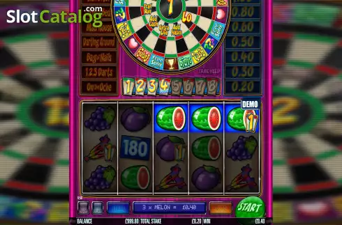 Win screen. Cash Play Darts slot