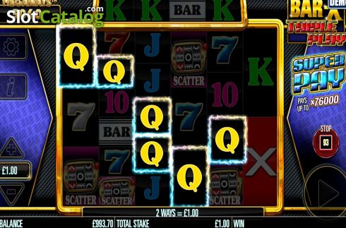 Bildschirm4. Bar-X Triple Play Megaways slot