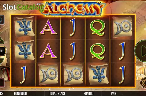 Game Screen. Alchemy (Storm Gaming) slot