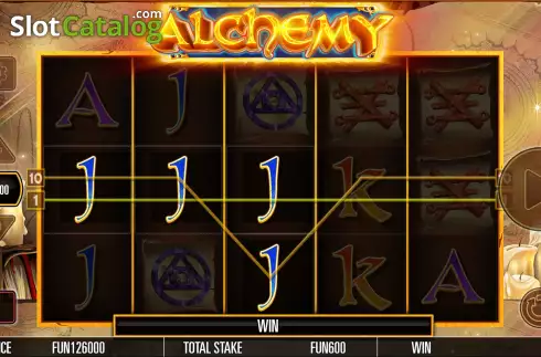 Win Screen. Alchemy (Storm Gaming) slot